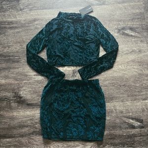 NWT A Touch Of Your Love Velvet Burnout Set